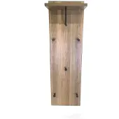 Haku Wandgarderobe , 5 Haken mit jeweils 3 kg Tragkraft, Kleiderstange, Hutablage, B 300 x T 200 x H 1000 mm, Holz/Metall, dunkles Eiche-Dekor/schwarz