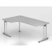 Hjh OFFICE PRO NANO 82 S - 200 x 120 Grau/Silber