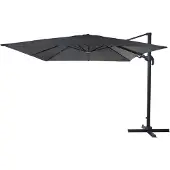 Mendler Gastronomie-Ampelschirm MCW-A96, 3x4m (Ø5m) schwenkbar, Polyester/Alu 26kg anthrazit ohne Ständer