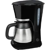 Exquisit KA 6501 sw Kaffeemaschine | Thermoskanne | 4-8 Tassen | schwarz