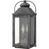 Elstead Lighting Elstead Anchorage Außen-Außenwandleuchte E14 2-fach Gealtertes Zink IP44