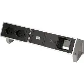 Bachmann Tischsteckdosenleiste DESK 2, 2x T13, 1x USB C, 1x Custom