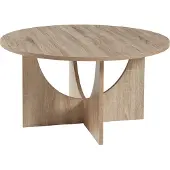 En.casa Couchtisch 'Rindal' rund 80 x 42 cm Eichenoptik