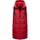 NAVAHOO Steppweste "Schnuffelchen" 1 Stk. warme Damen Outdoor-Weste lang mit Kapuze