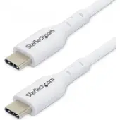 StarTech.com .com 3m USB-C-Ladekabel, Laden und Synchronisieren, 60W (3A) Power Delivery, USB 2.0 Laptop-Ladekabel, TPE-Mantel, Weiß - USB C Ladekabel, 3 m, USB C, USB C, USB 2.0, 0,48 Gbit/s, Weiß