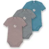 Normani 3er Set Baby Merino Body Kurzarm „Tauranga" - 9299
