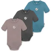 Normani 3er Set Baby Merino Kurzarmbody „Tihoi" - 9319