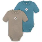 Normani 2er Set Baby Merino Kurzarmbody „Tihoi" - 9317