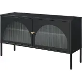 En.casa Fernsehschrank 'Karlskrona' 115x35x64 cm Schwarz, matt