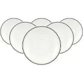 Villeroy & Boch Untertasse "Café au lait Untertassen Charme & Breakfast Design Naif ø 19,5 cm 6er Set weiß-bunt"