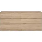 Ebuy24 Naia Kommode 6 Schubladen Eichen-Nachbildung.