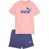 Puma ESS No.1 Logo Tee and Shorts Set G - pink, Größe:176