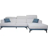 Mendler Sofa MCW-G44, Couch Ecksofa L-Form 3-Sitzer, Liegefläche Nosagfederung Taschenfederkern verstellbar 277cm rechts, hellgrau
