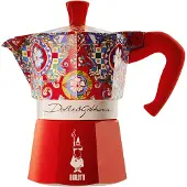 Bialetti Dolce&Gabbana Moka Express, Mokka-Kanne, Blau, Rot, Weiß, Aluminium, 3 Tassen, Thermoplast, 1 Stück(e)