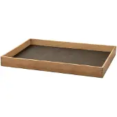 Lind DNA Tablett Square M Even Nupo Caviar / Teak