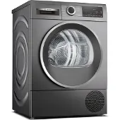 Bosch Serie 6 WQG2450R10, Freistehend, Frontlader, Wärmepumpe, Schwarz, Drehregler, Rechts