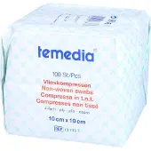 Temedia Vlieskompressen unsteril 10x10 cm 4fach 100 St Kompressen