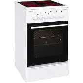 Exquisit ECM 8-4.1 BZ Elektro-Standherd | Glaskeramik | Bräter-/ Zweikreiszone | Ober-/ Unterhitze, Grill | Umluft | Weiß