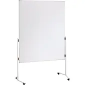 Franken Moderationstafel ECO, 1200 x 1500 mm, beidseitig, mit Rollen, weiß/Karton, ECO-UMTKR