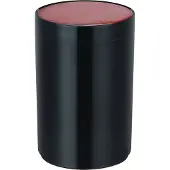 MSV Bad Serie "Lena" Design Kosmetikeimer Bad Treteimer 5 Liter (ØxH): ca. 18,5 x 26,3 cm Schwarz/Kupfer