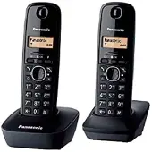 Panasonic KX-TG1612FXH, DECT-Telefon, 50 Eintragungen, Anrufer-Identifikation, Schwarz