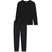 Schiesser Schlafanzug "Uncover Nightwear" 2 tlg. Single Jersey-Qualität, Langarm, V-Ausschnitt, weich