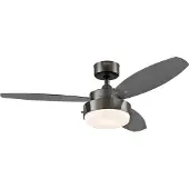 WESTINGHOUSE Alloy Deckenventilator mit Licht schwarz leise, , ALLOY, Schwarz, für Wohnzimmer, Metall, Modern
