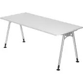 Hjh OFFICE PRO ATOS 19 S - Weiß 180 x 80 höhenverstellbar