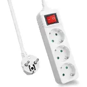 Helos 262792, 5 m, Drinnen, 1,5 mm², Weiß, 3 AC-Ausgänge, 230 V