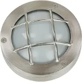 Licht-Erlebnisse Außenwandlampe Messing massiv IP64 G9 Ø 14 cm Glas Maritim Wandlampe außen Terrasse Garten