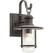 Elstead Lighting Elstead Riverwood Außen-Wandleuchte E27 32cm Verwittertes Zink IP44