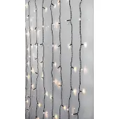 Eglo Lichterkette außen Crispy Ice White, Weihnachtsbeleuchtung Garten, LED Kette, Kunststoff in schwarz, warmweiß, IP44, 130 cm