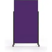 MAGNETOPLAN mobile Moderationstafel VarioPin Black, Hoch-/Querformat, 2-seitig nutzbar, B 1000 x H 1800 mm, Filz/Aluminium, violett/schwarz