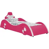 HTI Autobett Racing-Optik Pink/Weiß Liegefläche 90x200 cm inkl. Lattenrost für Jugendliche