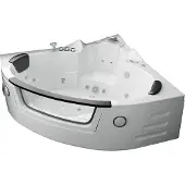 Jet-Line Whirlpool Indoor Spa Badewanne Eckbadewanne VILLA CARLOTTA weiß 1530x1530 mm mit Massagedüsen