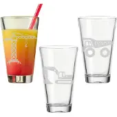 Luxentu Kinderbecher "Kinderbecher Baustellenfahrzeuge 300 ml 3er Set transparent"