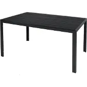 Inda Gartentisch Aluminium WPC anthrazit / schwarz 160x90cm