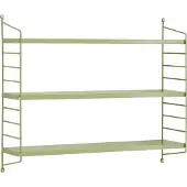 En.casa Modulares Wandregal Strängnäs 3er Set Olivgrün