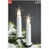 Hellum Lichterkette Weihnachtsbaum LED Filament, außen 20 teilig, Germany, Riffelkerzen 842500