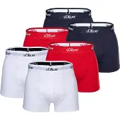 s.Oliver Herren Boxershorts, 6er Pack - Boxerbrief, Baumwoll-Stretch