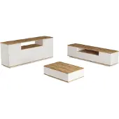 Skye Decor , Fr18-Aw, Wohnzimmermöbel-Set, 100 % MELAMINBESCHICHTETE SPANPLATTEN, Atlantische Kiefer, 180 x 44,5 x 44,6 cm