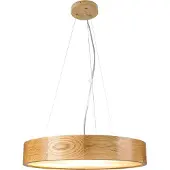 Licht-Erlebnisse Runde Hängelampe Holz Glas Ø47cm E27 Modern Esszimmer Pendelleuchte