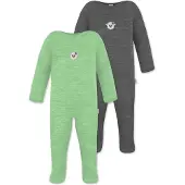 Normani 2er Pack MERINO Baby Merino Strampler „Levin" - 9413