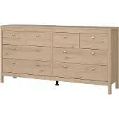 Ebuy24 Madrid Kommode 8 Schubladen Eichen-Nachbildung.