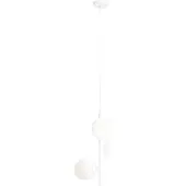 Licht-Erlebnisse Pendelleuchte Glas Metall E14 34 cm breit H: max. 120 cm Weiß 3-flammig Kugel Schirm Modern Hängelampe