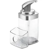 Simplehuman Seifenspender mit Caddy 650 ml, Silber/Transparent