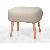 Atelier Del Sofa | Hocker Parrot beige Leinen 50x43x42 cm | NADUVI