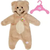 Baby Born Bärenanzug, Strampelanzug in Teddy-Optik für 43 cm Puppen