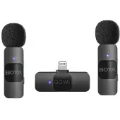 Boya BY-V2 V2.0 Drahtloses Lavalier-Mikrofon für Lightning - 2 x TX und 1 x RX