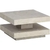FineBuy Couchtisch 60x60x34 cm Beige Sofatisch Modern Design Wohnzimmertisch mit Stauraum Quadratisch Loungetisch Klein Kaffeetisch